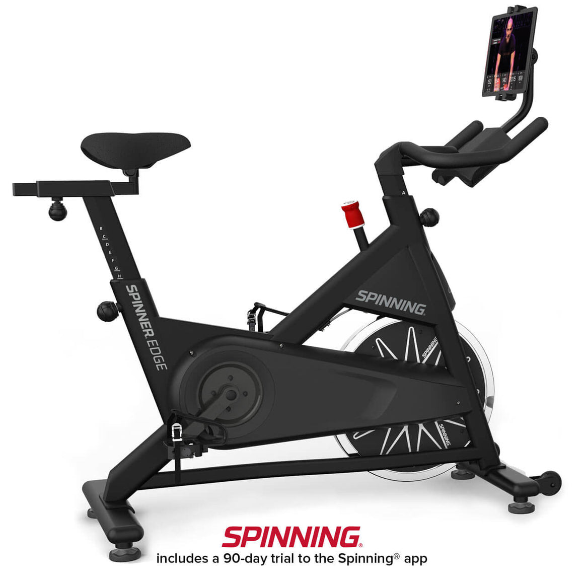 Spinning® Elite Spin Bike w/ Tablet Mount and Dual Water Bottle Holder
