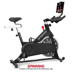 Spinning® Pace Connected Spin Bike w/ Tablet Mount and Dual Water Bottle Holder