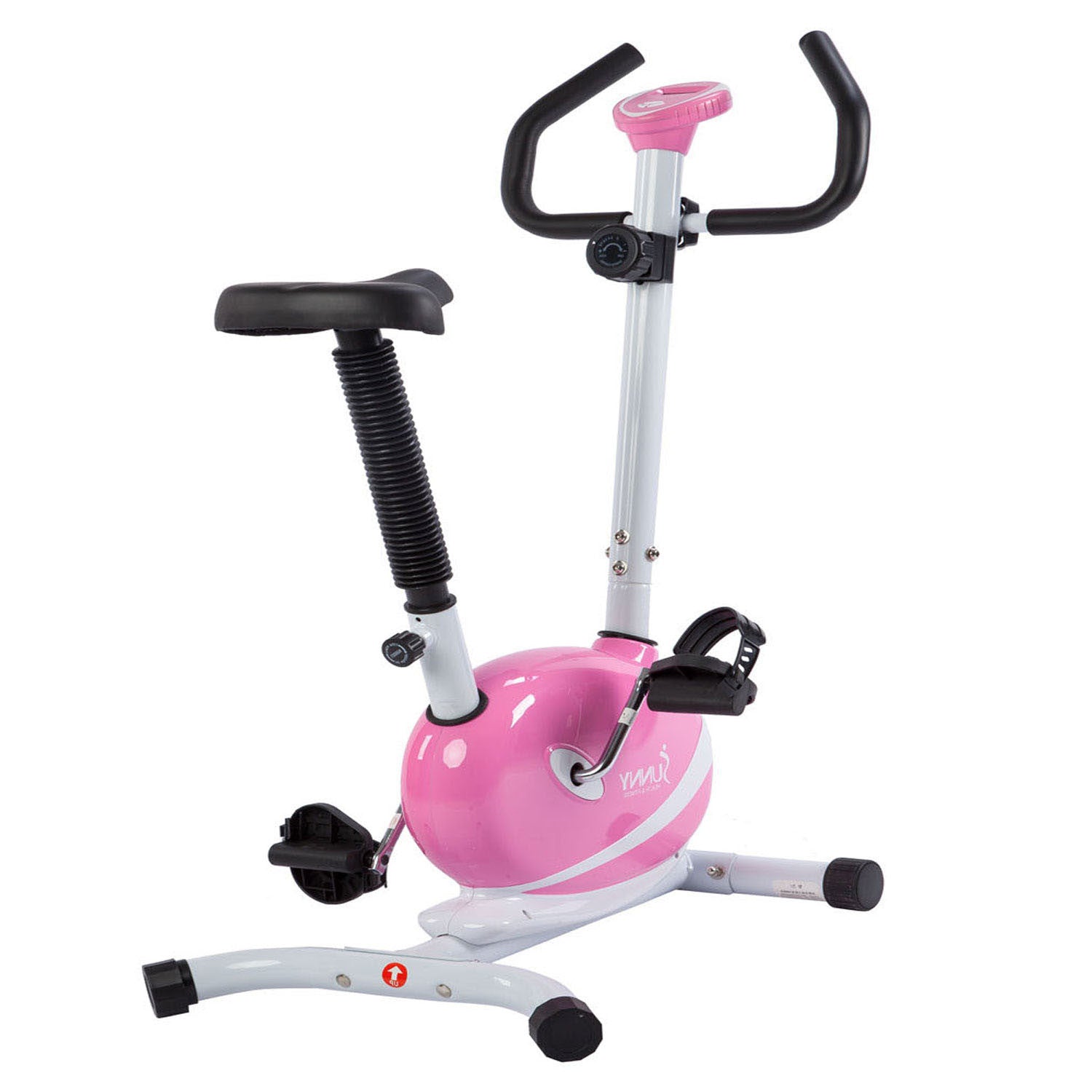 Sunny Health & Fitness Pink Magnetic Upright Bike