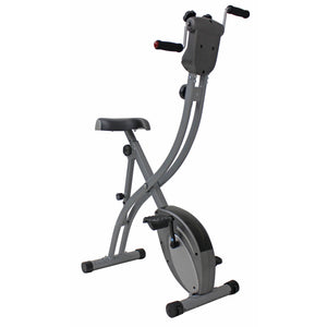 Sunny Health & Fitness Folding Upright Bike With Arm Exerciser - Indoor Cyclery