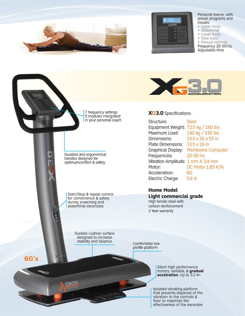 XG-03 Whole Body Vibration Trainer by DKN Technology - Indoor Cyclery