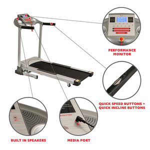 Sunny Health & Fitness Treadmill with Auto Incline